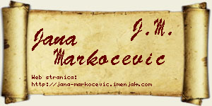 Jana Markočević vizit kartica